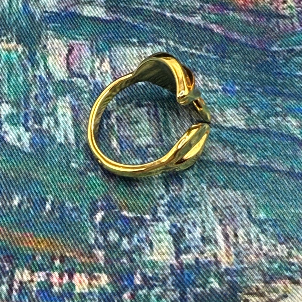 Uno de 50 Open Gold Leaf Ring - Picture 4 of 5